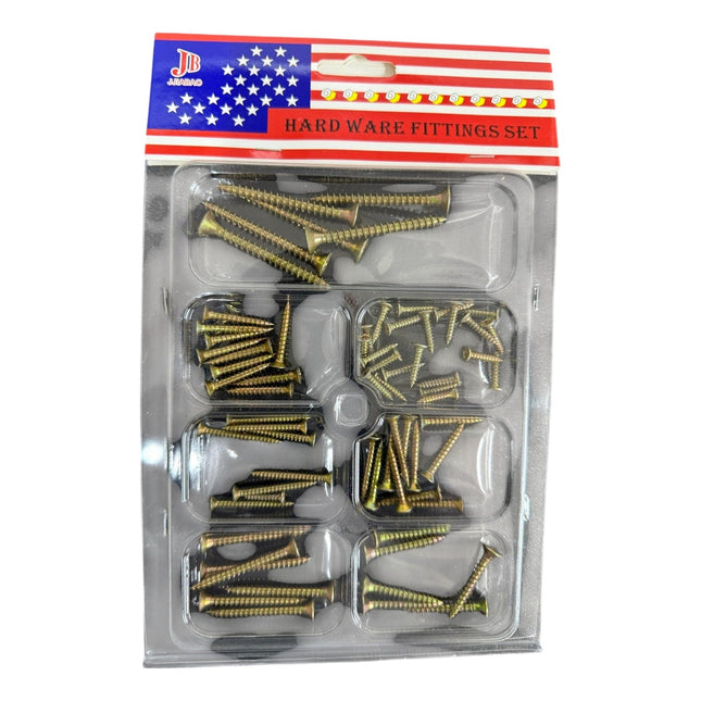 Assorted Yellow Zinc Wood Screw Kit
