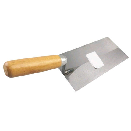 Bucket Trowel 9" Steel Blade Wood Handle Bricklaying Cement Brick Hand Tool