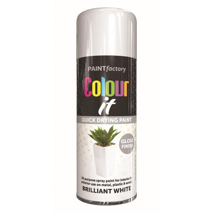 COLOUR IT SPRAY BRILLIANT WHITE GLOSS 400ML