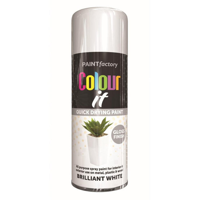 COLOUR IT SPRAY BRILLIANT WHITE GLOSS 400ML