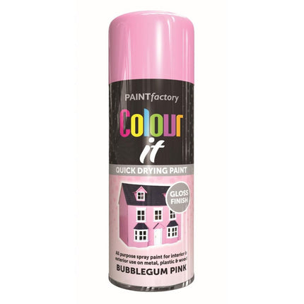 COLOUR IT SPRAY GLOSS BUBBLEGUM PINK 400ML
