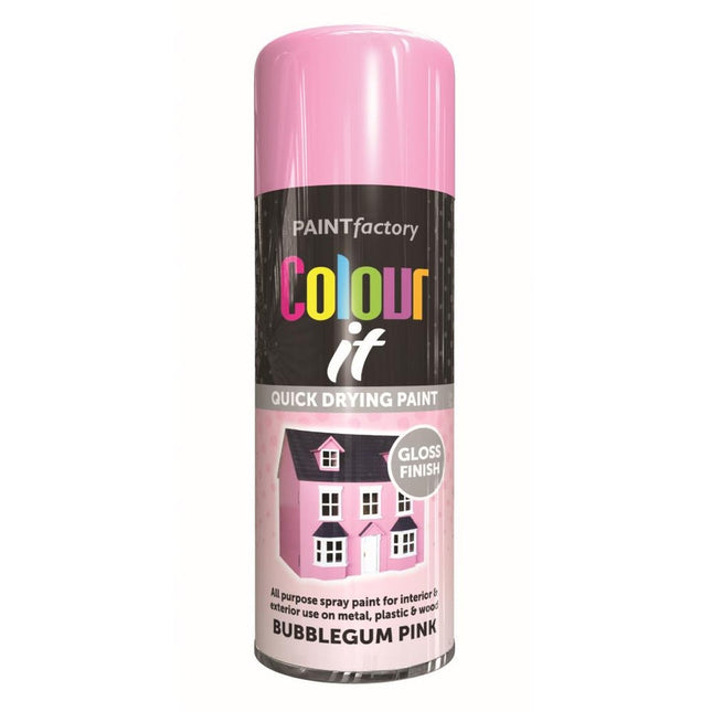 COLOUR IT SPRAY GLOSS BUBBLEGUM PINK 400ML