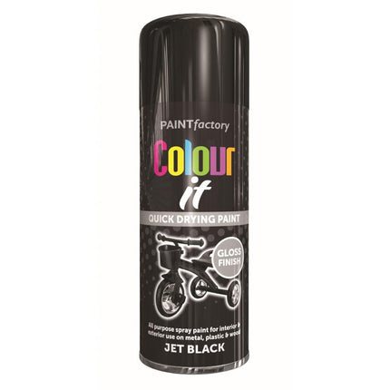 COLOUR IT SPRAY GLOSS JET BLACK 400ML