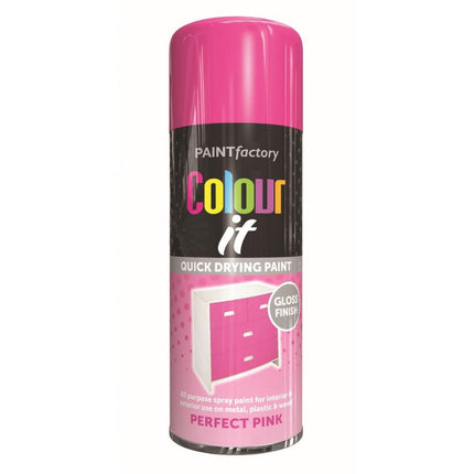 COLOUR IT SPRAY GLOSS PERFECT PINK 400ML