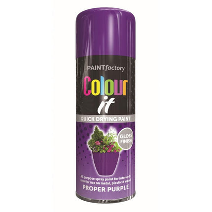COLOUR IT SPRAY GLOSS PROPER PURPLE 250ML