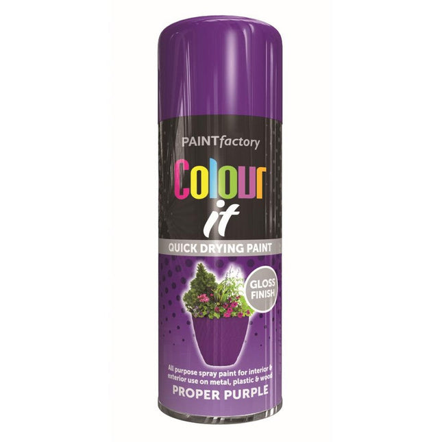 COLOUR IT SPRAY GLOSS PROPER PURPLE 250ML