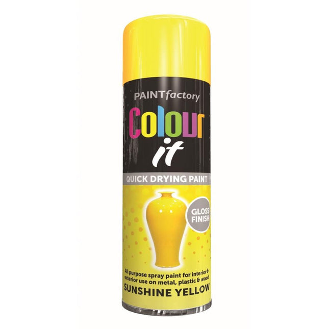 COLOUR IT SPRAY GLOSS YELLOW 250ML