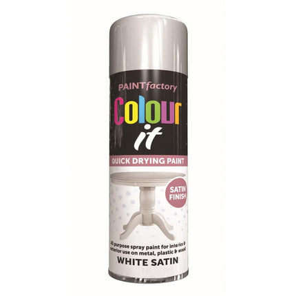 COLOUR IT SPRAY SATIN WHITE 250ML