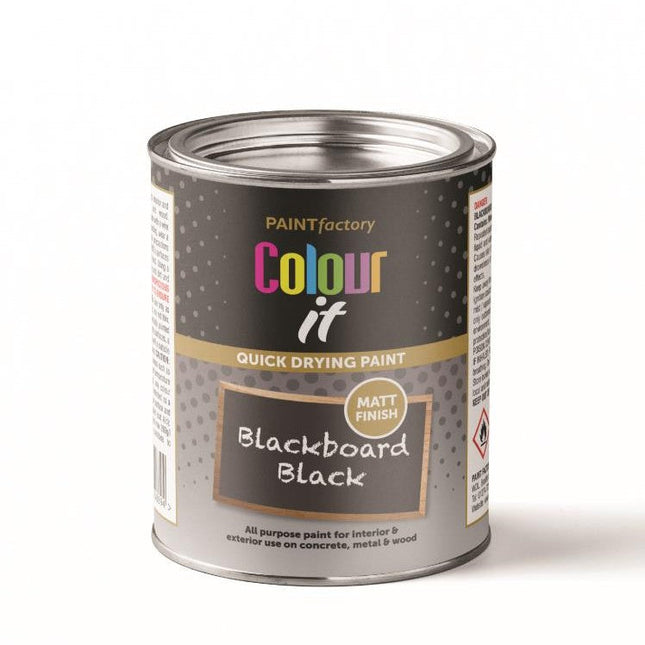 COLOUR IT TIN BLACKBOARD PAINT BLACK 300ML