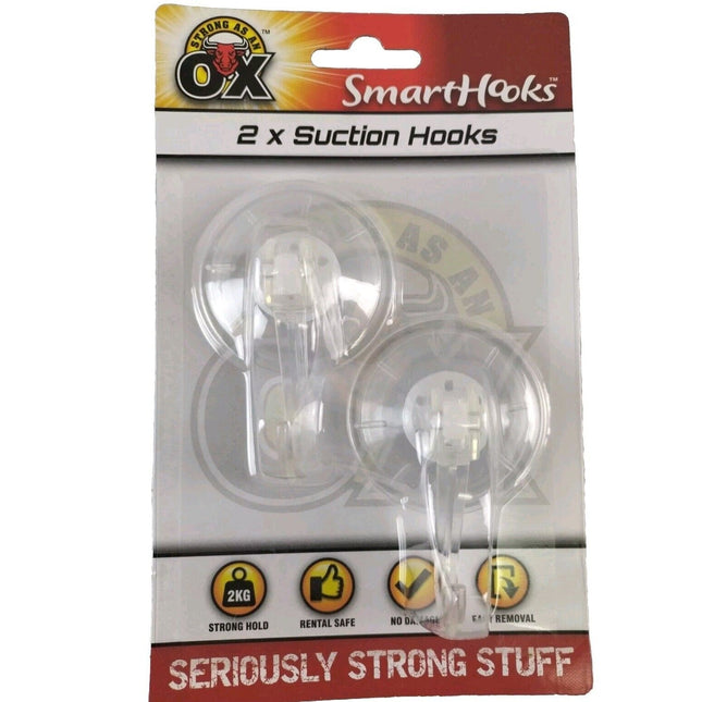 Clear Suction Hooks Strong Glass Window Decorations Plastic Home Sticks 5 x 8cm