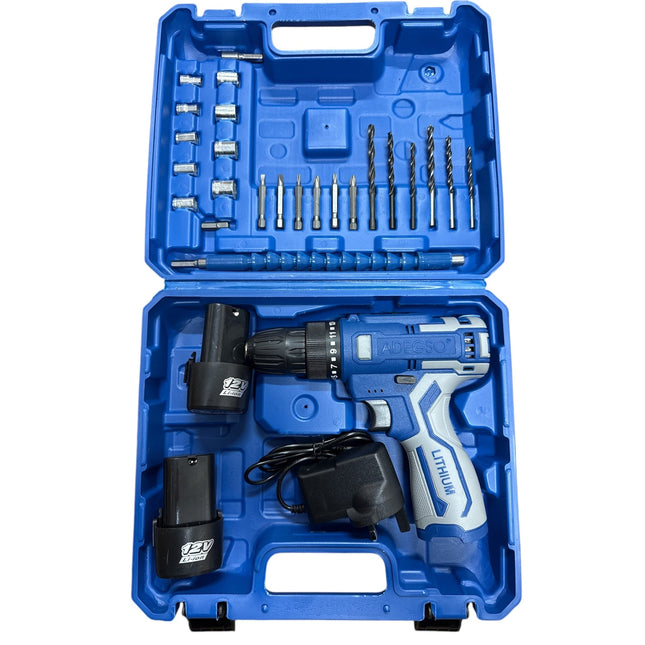 Cordless Drill Set 12V with 2 Li-ion Battery