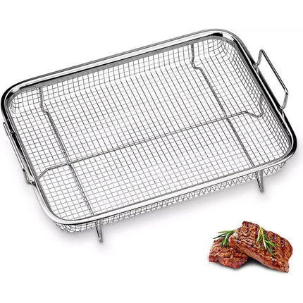 Crisper Basket Stainless Steel Tray Baking Pan Set Basket Stainless Steel Crispe
