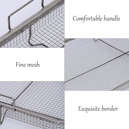 Crisper Basket Stainless Steel Tray Baking Pan Set Basket Stainless Steel Crispe