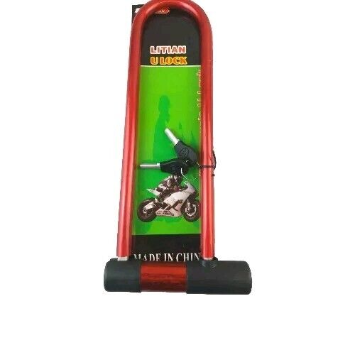 D Metal U Shape Security Pad Lock Bicycle Cycle Bike Motorbike Strong 140x320mm