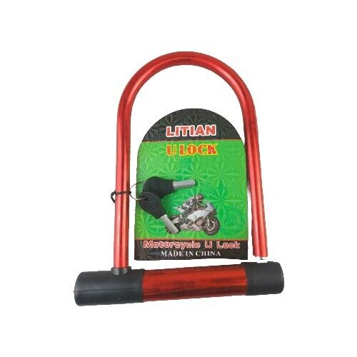 D Metal U Shape Security Pad Lock Bicycle Cycle Bike Motorbike Strong 180x300mm