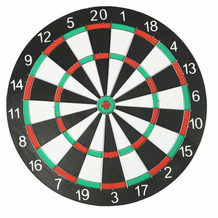 DART BOARD GAME FOR ADULTS KIDS DARTBOARD + 6 DARTS PUB SET NEW 16" DOUBLE SIDED