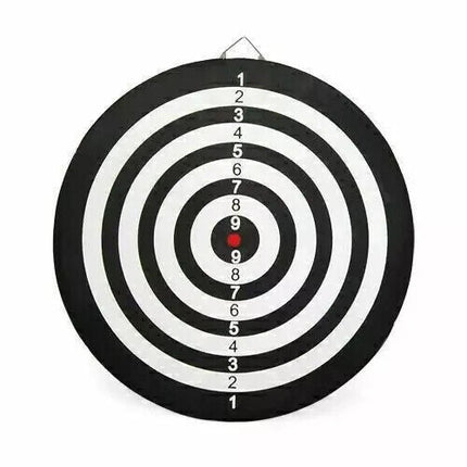 DART BOARD GAME FOR ADULTS KIDS DARTBOARD + 6 DARTS PUB SET NEW 16" DOUBLE SIDED