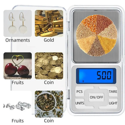 Digital Scales 0.1g 500g Grams Jewellery Gold Weighing Mini Pocket Electronic