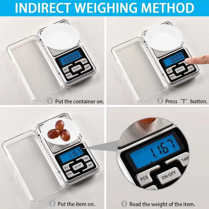 Digital Scales 0.1g 500g Grams Jewellery Gold Weighing Mini Pocket Electronic