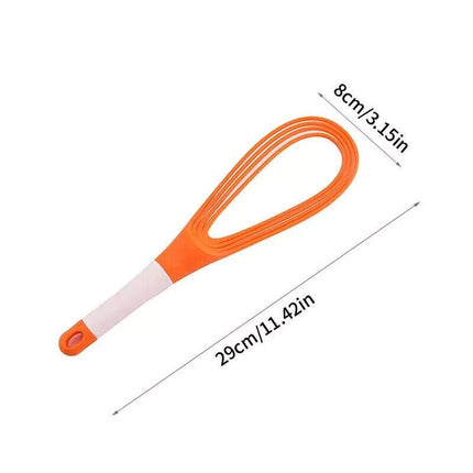 Egg Beater Collapsible Foldable 2-In-1 Balloon/Flat Whisk Manual Egg Frother