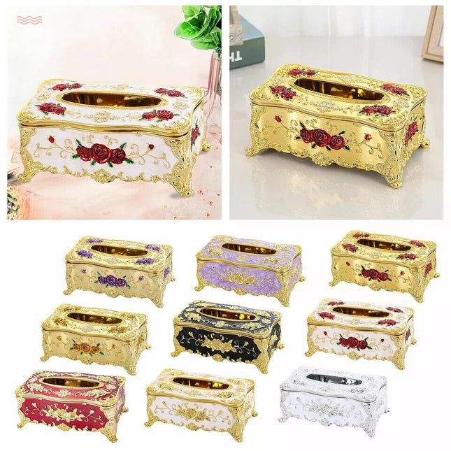 European Tissue Box Cover Storage Paper Napkin Office Case Hotel Car Holder