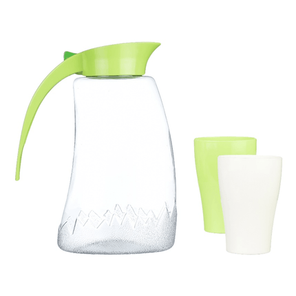 Family Plastic Jug with Cups 1600ml