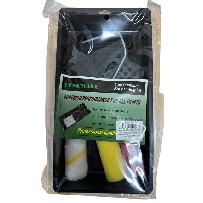 Fiber Paint Roller Set with Plastic Tray