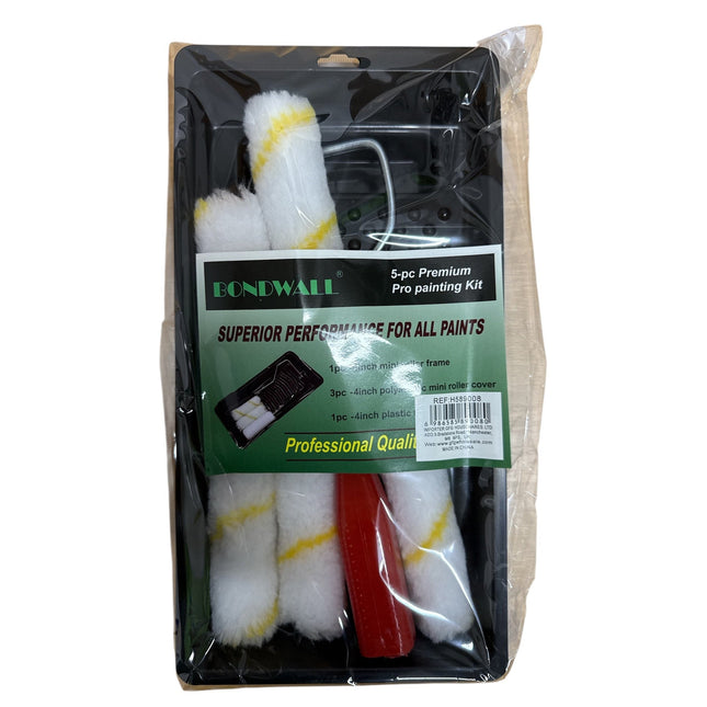 Fiber Paint Roller Set with Plastic Tray