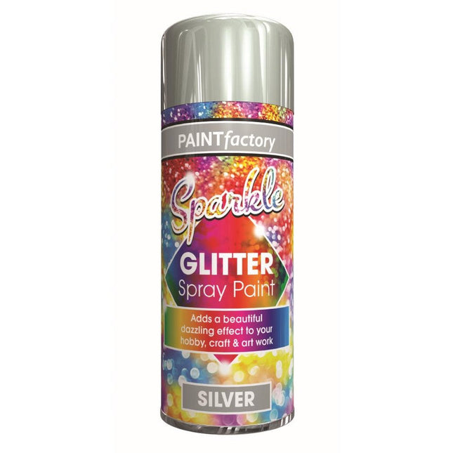 GLITTER SPRAY SILVER 200ML