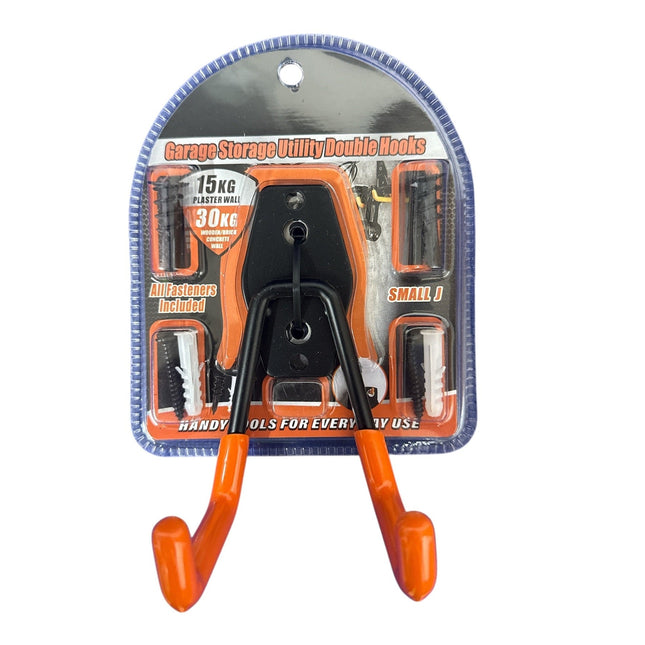 Garage Storage Utility Double Hooks Big