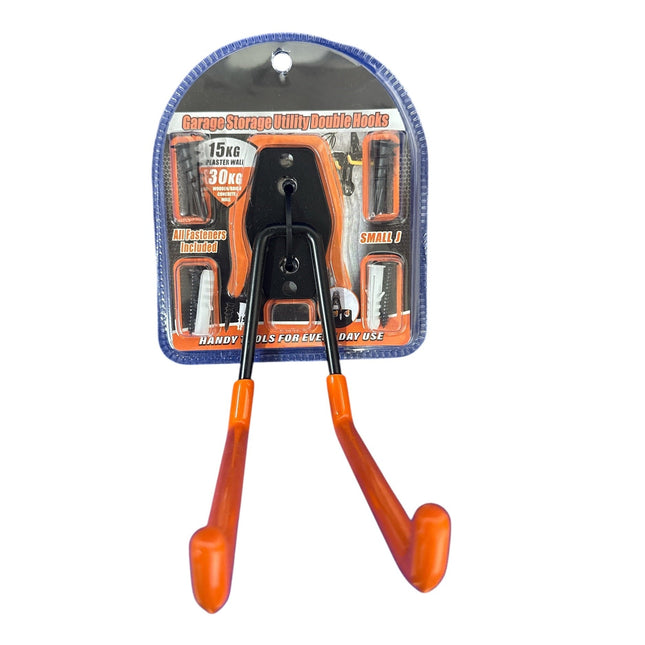 Garage Storage Utility Double Hooks Medium