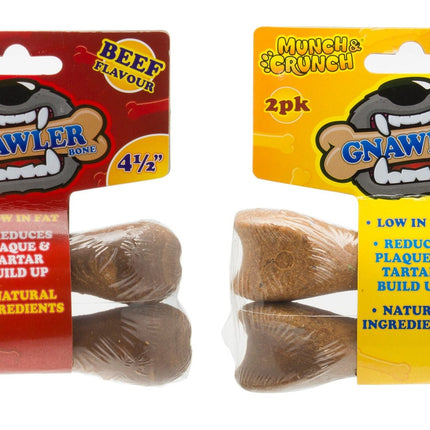 Gnawler Bone 4.5 2pk Assorted"
