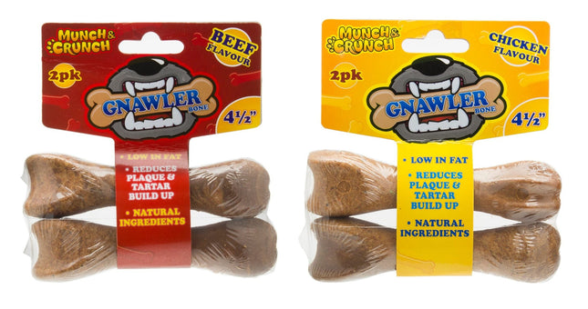 Gnawler Bone 4.5 2pk Assorted"