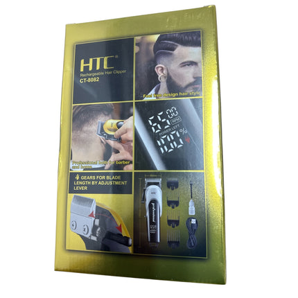HTC Rechargeable Barbers Hair Detailer Trimmer Cordless Zero Gapped Balding Shaver Beard