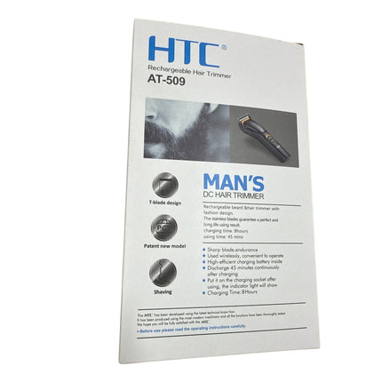 HTC Rechargeable Barbers Hair Detailer Trimmer Cordless Zero Gapped Balding Shaver Beard