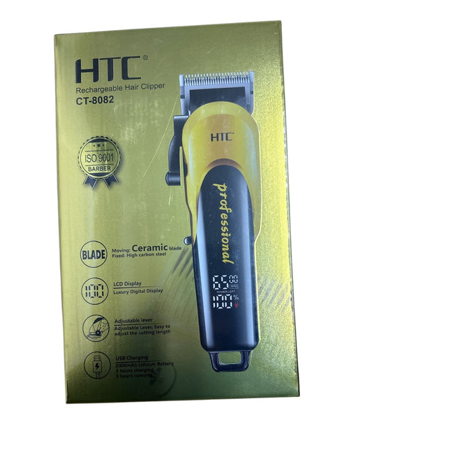 HTC Rechargeable Barbers Hair Detailer Trimmer Cordless Zero Gapped Balding Shaver Beard