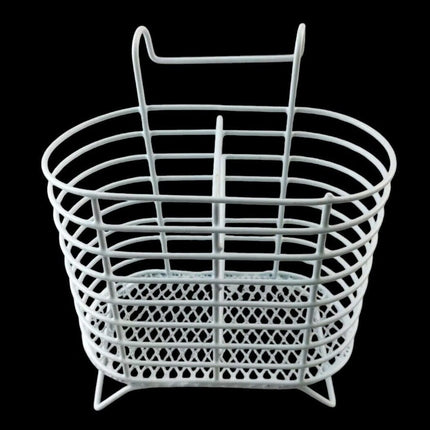 Kitchen Utensil Cutlery Caddy Holder Drainer Storage Rack Organizer White