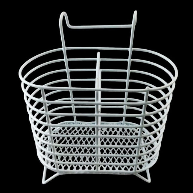 Kitchen Utensil Cutlery Caddy Holder Drainer Storage Rack Organizer White