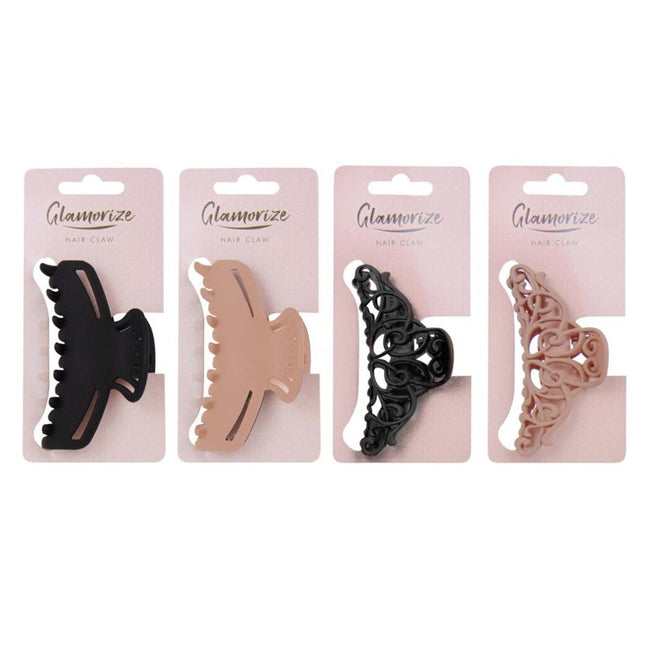 Ladies Assorted Hair Claws 1pk 4 styles mixed