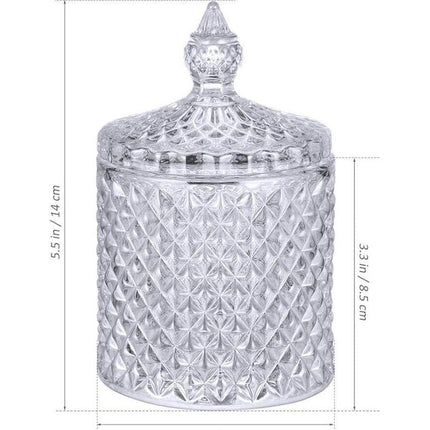 Large Glass Jar with Lid Storage Cans Container Candy Barrel With Lid 300ml