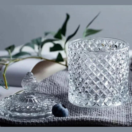 Large Glass Jar with Lid Storage Cans Container Candy Barrel With Lid 600ml