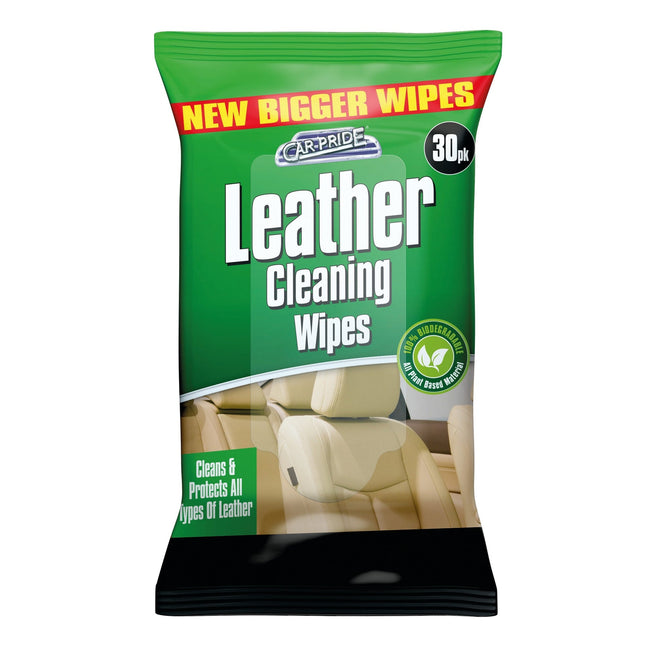 Leather Cleaning Biodegradable Wipes 30pk