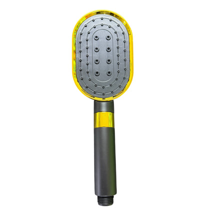 Luxury Oval Handheld Shower Head, Black & Gold Finish