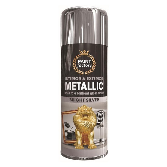 METALLIC SILVER SPRAY PAINT 400ML