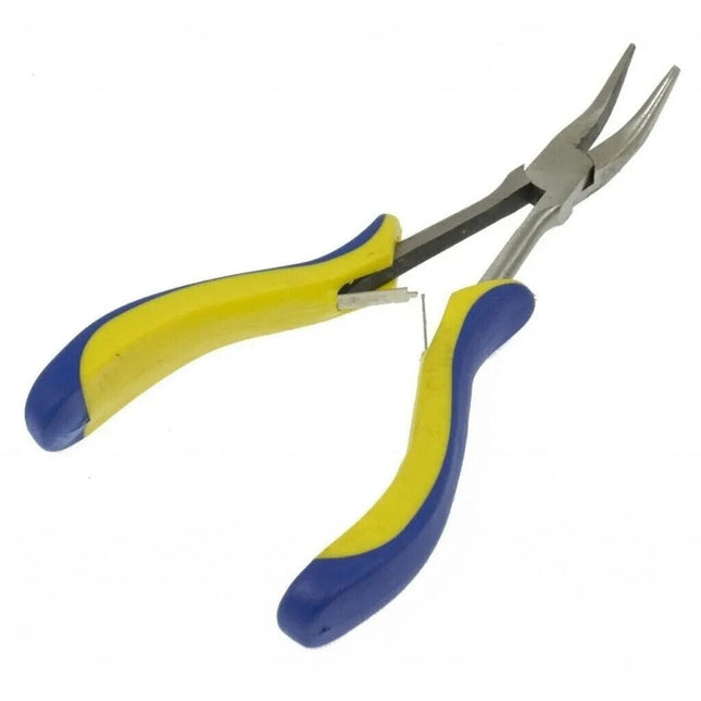 MINI NEEDLE NOSE SIDE BENT PLIERS SMALL HAND DIY TOOL - FOR JEWELLERY HOBBY