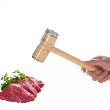 Meat Tenderizer Hammer Wooden Steak Mallet Kitchen Tool Heavy Duty Solid Wood