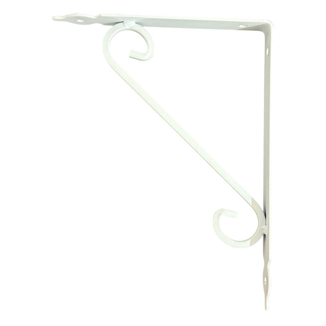 Metal Shelf Bracket 19cmx24cm White