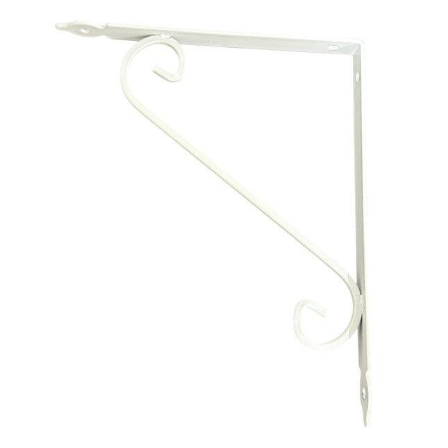 Metal Shelf Bracket 24cmx29cm White