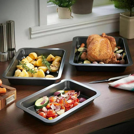 Non-Stick Roasting Cooking Trays 31 x 22x 5cm