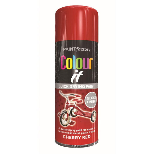 PF COLOUR IT SPRAY GLOSS CHERRY RED 400ML